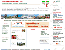 Tablet Screenshot of cambo-les-bains.net